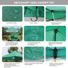 ABCCANOPY Tents Canopy Tent 10 x 10 Pop Up Canopies Commercial Tents Market stall with 6 Removable Sidewalls and Roller Bag Bonus 4 Weight Bags and 10ft Screen Netting and Half Wall,Forest Green