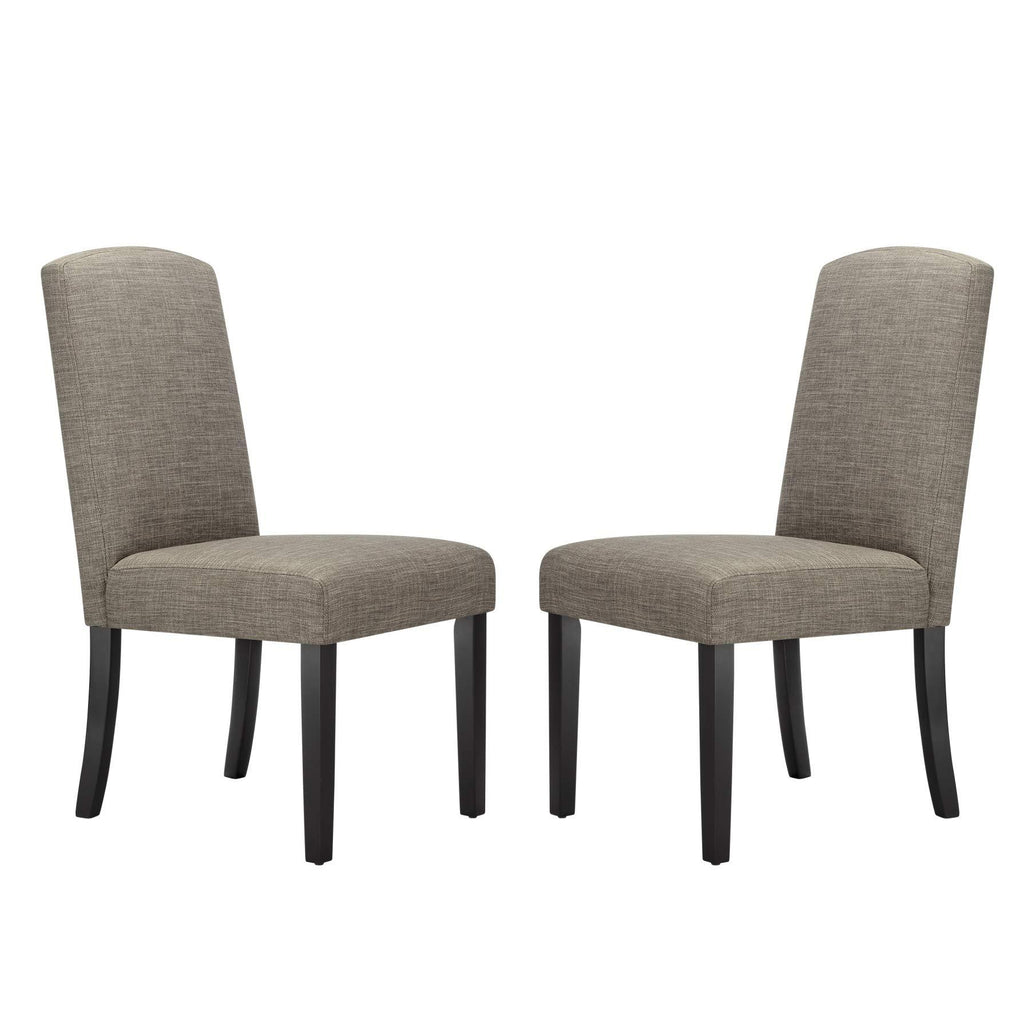 Ravenna Home Modern Dining Chair, 36 Inch Height, Grey, Set of 2