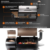 Z GRILLS ZPG-7002E 2019 New Model Wood Pellet Grill & Smoker, 8 in 1 BBQ Grill Auto Temperature Control, 700 sq inch Cooking Area, Silver Cover Included
