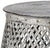 Creative Co-Op Distressed White Round Metal Drum Table,