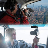 Velikon On-Camera Battery-Powered Shotgun Microphone for DSLRs, Cameras, Camorders, Supercardiod Polar Pattern. Includes Foam Windscreens & Furry Windshield.