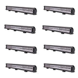 4D Light Bar,Eyourlife Fish Eye 180W 4D Lens Spot Beam Off Road Work Light Bar With Waterproof For Jeep Atv Utv Driving Headlight Pods (8 Pc)
