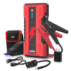 Oasser Car Jump Starter 1000A Peak 15000mAh (up to 7.0L Gas or 5.0L Diesel) 12V Auto Battery Booster Portable Power Pack with LED Flashlight Dual USB Outputs Type-C Port Fast Charge