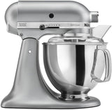 KitchenAid KSM150PSSM Artisan Series 5-Quart Stand Mixer, Silver Metallic [Discontinued]