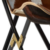 Creative Co-Op Cowhide Folding Butterfly Chair with Black & Gold Metal Base (Each one will vary)