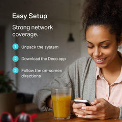 TP-Link Deco Whole Home Mesh WiFi System - Seamless Roaming, Adaptive Routing, Compact Plug-in Design, Up to 4, 500 Sq. ft (Deco M3 3-Pack)