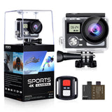 WiFi Action Camera 4K 24MP Waterproof Ultra HD Remote EIS Sports Camera 100Ft Underwater OGL 2