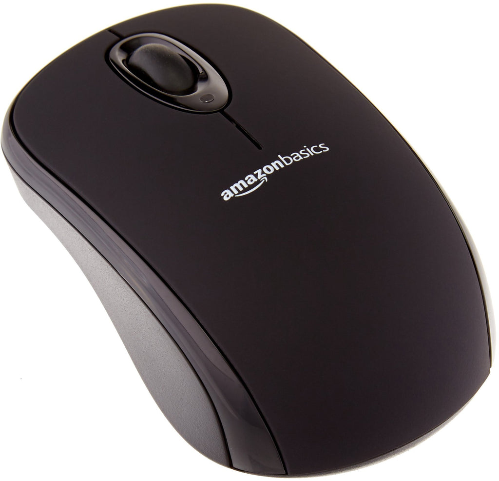 AmazonBasics Wireless Computer Mouse with Nano Receiver - Black, 30-Pack