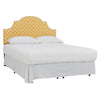 Ravenna Home Trellis Pattern Upholstered Headboard - Queen, 61.6 Inch, Yellow and Cream