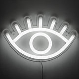 Amped & Co Eye LED Neon Light, Wall Hanging Room Decor, White, 13 x 8 inches, 7ft Clear Cord With OnOff Switch, Home Decor LED Neon Signs For Unique Rooms