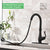 PAKING Kitchen Faucet, Kitchen Sink Faucet, Sink Faucet, Kitchen Faucets with Pull-down Sprayer, Matte Black Bar Kitchen Faucet, Sweep Spray