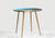 Creative Co-op Blue Enameled Brass Exterior & Legs Tray Table,