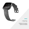 Fitbit Versa Special Edition Smart Watch, Charcoal Woven, One Size (S & L Bands Included)