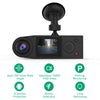 SOLIOM G1 380° Full Angle Car Dash Cam Dual 190°Ultra Wide Angle Front and Inside Cabin Full HD Dashboard Camera with Time Lapse, G-Sensor, Loop Recording,Parking Monitor, Motion Detect for Uber Taxi