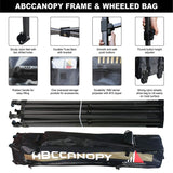 ABCCANOPY Canopy Tent 10 x 10 Pop-up Instant Shelters Commercial Portable Market Canopies with Matching Sidewalls, Weight Bags, Roller Bag,Bonus Canopy Awning