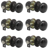 Probrico Passage Door Knob Handles Interior Hall/Closet Keyless Locksets Oil Rubbed Bronze 6 Pack