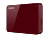 Toshiba Canvio Advance 3TB Portable External Hard Drive USB 3.0, Red (HDTC930XR3CA)