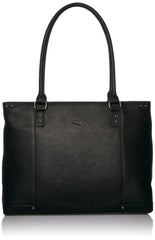 Solo Jay 15.6 inch Vintage Leather Laptop Ladies Tote Bag, Black