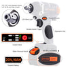 Cordless Impact Wrench 1/2 Inch - GOXAWEE 20V Electric Impact Gun (4Ah Battery, 300Nm, Brushless, 1/2 & 1/4 Inch Quick Chuck, 2-Speed, Tool Bag) - High Torque Impact Driver Kit for Home & DIY Project