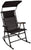 AmazonBasics Foldable Rocking Chair with Canopy - Black