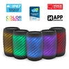 iHome Alexa Built-in Bluetooth Speaker Portable Wireless Color Changing Waterproof Rechargeable Lights Up to Music with Speakerphone, Carry Strap Perfect Party Speaker for Any Event IBT621