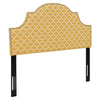 Ravenna Home Trellis Pattern Upholstered Headboard - Queen, 61.6 Inch, Yellow and Cream