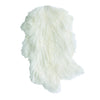 Creative Co-op White Mongolian Lamb Fur Rug