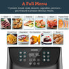 COSORI Air Fryer(100 Free Recipes Book), 1500-Watt Programmable Base for Air Frying, Roasting & Keep Warm, Electric Hot Oven Oilless Cooker,11 Cooking Presets, LED Touch Screen,2-Year Warranty, 3.7QT