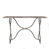 Creative Co-op Distressed Black & White Metal Table, Black