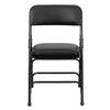 Flash Furniture 4 Pk. HERCULES Series Curved Triple Braced & Double Hinged Black Vinyl Fabric Metal Folding Chair