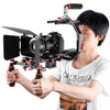 Neewer Film Movie Video Making System Kit for Canon Nikon Sony and Other DSLR Cameras Video Camcorders, Includes: C-Shaped Bracket,Handle Grip,15mm Rod,Matte Box,Follow Focus,Shoulder Rig (Red+Black)