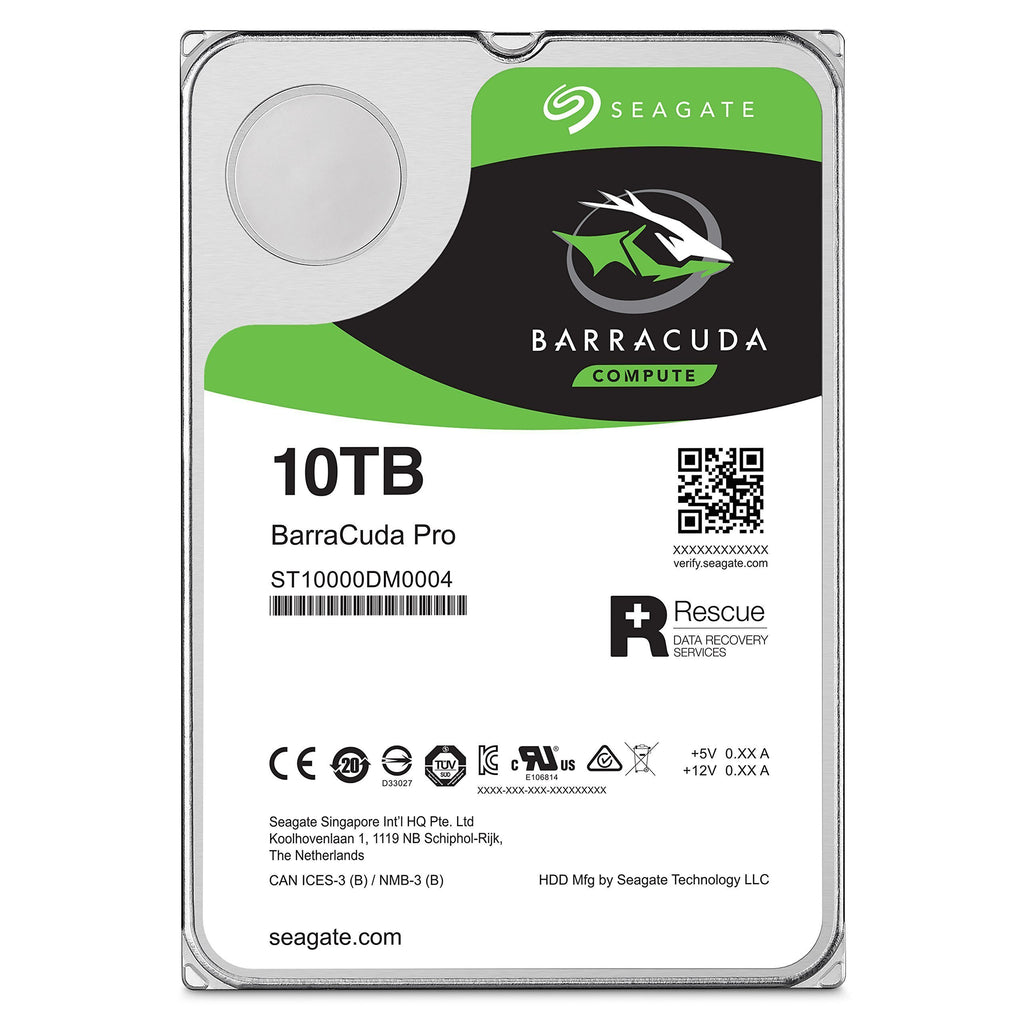 Seagate BarraCuda Pro Internal Hard Drive SATA HDD 10TB 6GB/s 256MB Cache 3.5-Inch (ST10000DM0004)