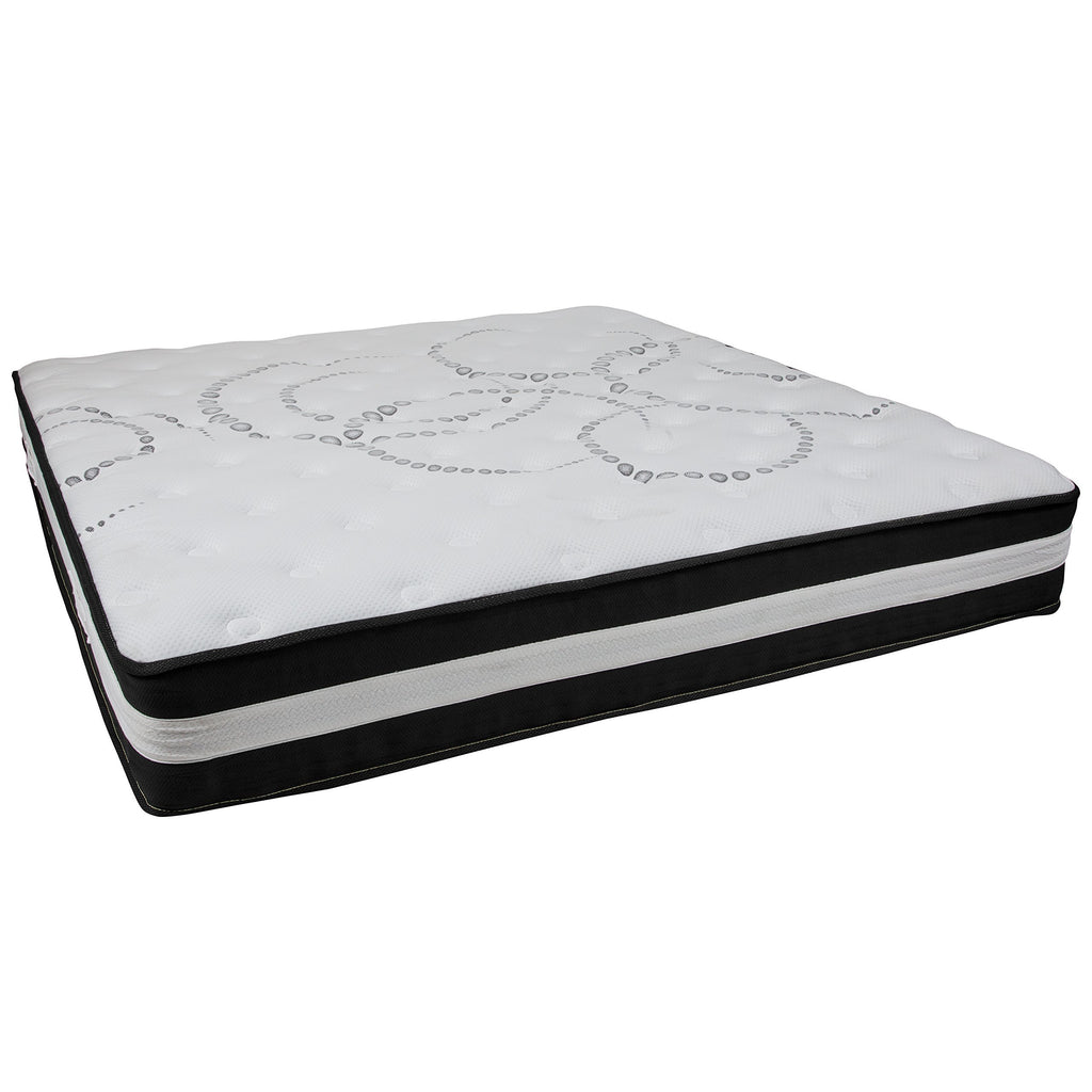 Flash Furniture Capri Comfortable Sleep 12 Inch Foam and Pocket Spring Mattress, King in a Box