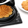 Chef'sChoice 840 WafflePro Taste / Texture Select Waffle Maker Traditional Five of Hearts Easy to Clean Nonstick Plates, 5-Slice, Silver