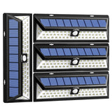 LITOM Solar Lights Outdoor, 54 LED Super Bright 270°Wide Angle Motion Sensor Lights, Wireless Waterproof Security Solar Light for Front Door, Yard, Garage, Deck, Porch, Shed, Walkway, Fence (4 Pack)