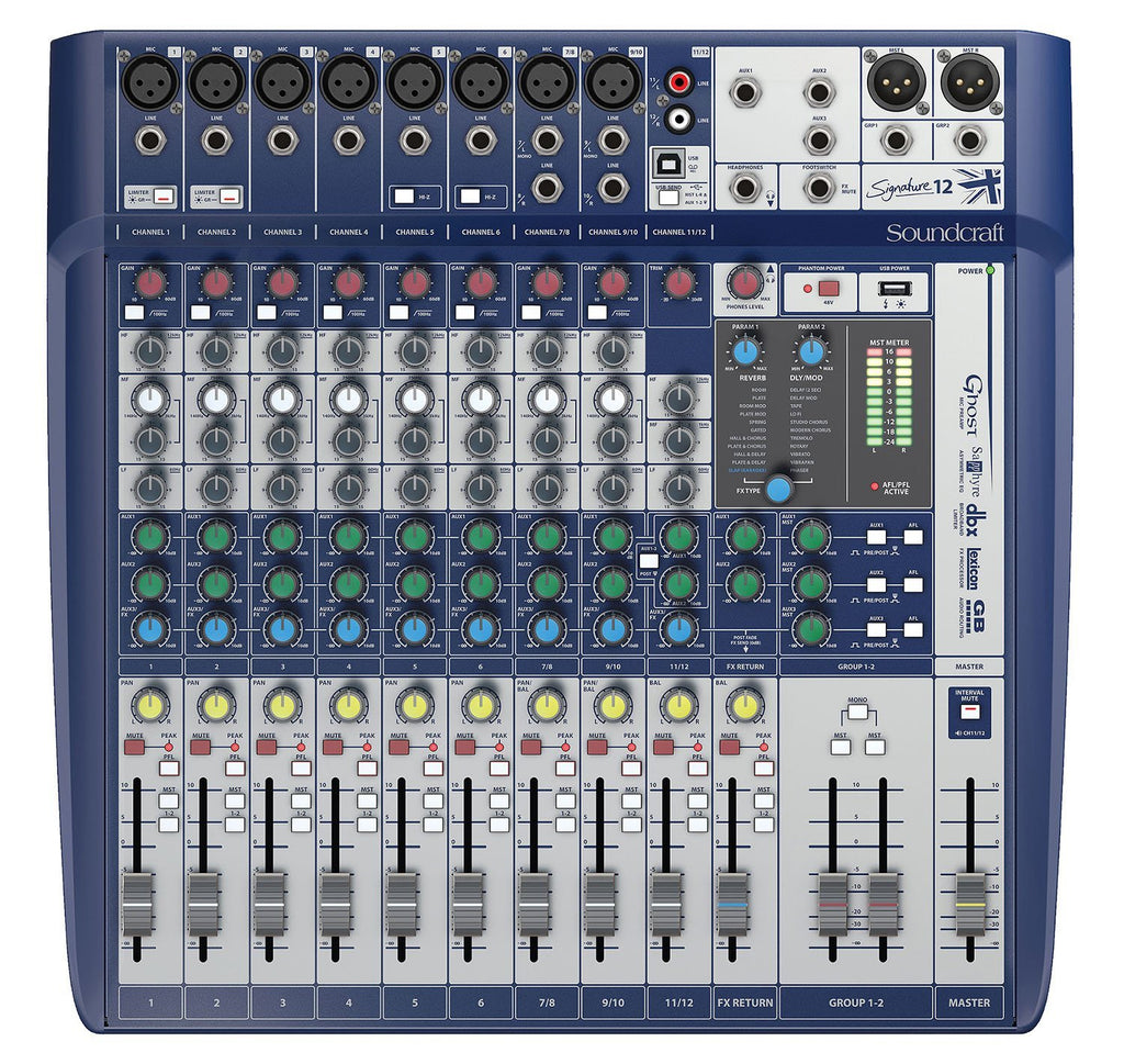 Soundcraft Signature 12 Analog 12-Channel Mixer with Onboard Lexicon Effects