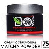 DoMatcha - Organic Ceremonial Green Tea Matcha Powder, Natural Source of Antioxidants, Caffeine, and L-Theanine, Promotes Focus and Relaxation, 75 Servings (2.82 oz)