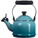 Le Creuset Q9401-17 Enamel-on-Steel Demi 1-1/4-Quart Teakettle, Caribbean, 1.25 Qt,