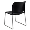 Flash Furniture 5 Pk. HERCULES Series 880 lb. Capacity Black Full Back Contoured Stack Chair with Sled Base