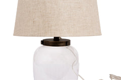 Creative Co-op Glass Fillable Table Lamp with Shade