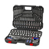 WORKPRO Socket Wrench Set, 164-piece Mechanics Tool Kit 1/4 Inch, 3/8 Inch and 1/2 Inch Drive Quick Release Ratchet, Metric and Standard 6-Point 12-Point Sockets, with Blow Molded Case