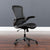 Flash Furniture Mid-Back Black Mesh Swivel Task Chair with Flip-Up Arms