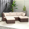 AmazonBasics 3 Piece Patio PE Wicker Rattan Corner Sofa Set