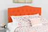 Flash Furniture Cambridge Tufted Upholstered Full Size Headboard in Orange Fabric