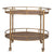 Creative Co-op Gold 2 Tier Metal Bar Cart on Casters