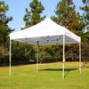 Ohuhu EZ Pop-Up Canopy Tent with Sidewall, 10 X 10 FT Sturdy Commercial Instant Shelter with Removal Side Wall for More Shade, 4 Adjustable Height & Wheeled Carrying Bag, White