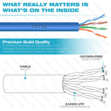 Mediabridge Cat5e Ethernet Cable (500 Feet, Blue) - w/ Convenient Pull-Out Box - UL Listed CM Rated (Part# C5-500-BLUE )