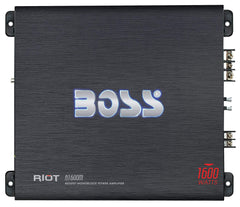 BOSS Audio Systems R1600M - Riot 1600 Watt, 2 4 Ohm Stable Class AB, Monoblock, Mosfet Car Amplifier with Remote Subwoofer Control