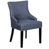 Ravenna Home Modern Dining Chair, 36 Inch Height, Denim Blue