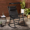 AmazonBasics Foldable Rocking Chair with Canopy - Black